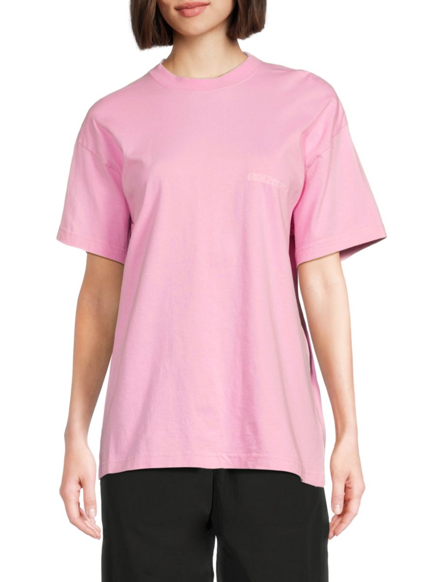 Футболка среднего кроя из хлопка с логотипом Balenciaga, розовый
Футболка среднего кроя из хлопка с логотипом Balenciaga, розовый