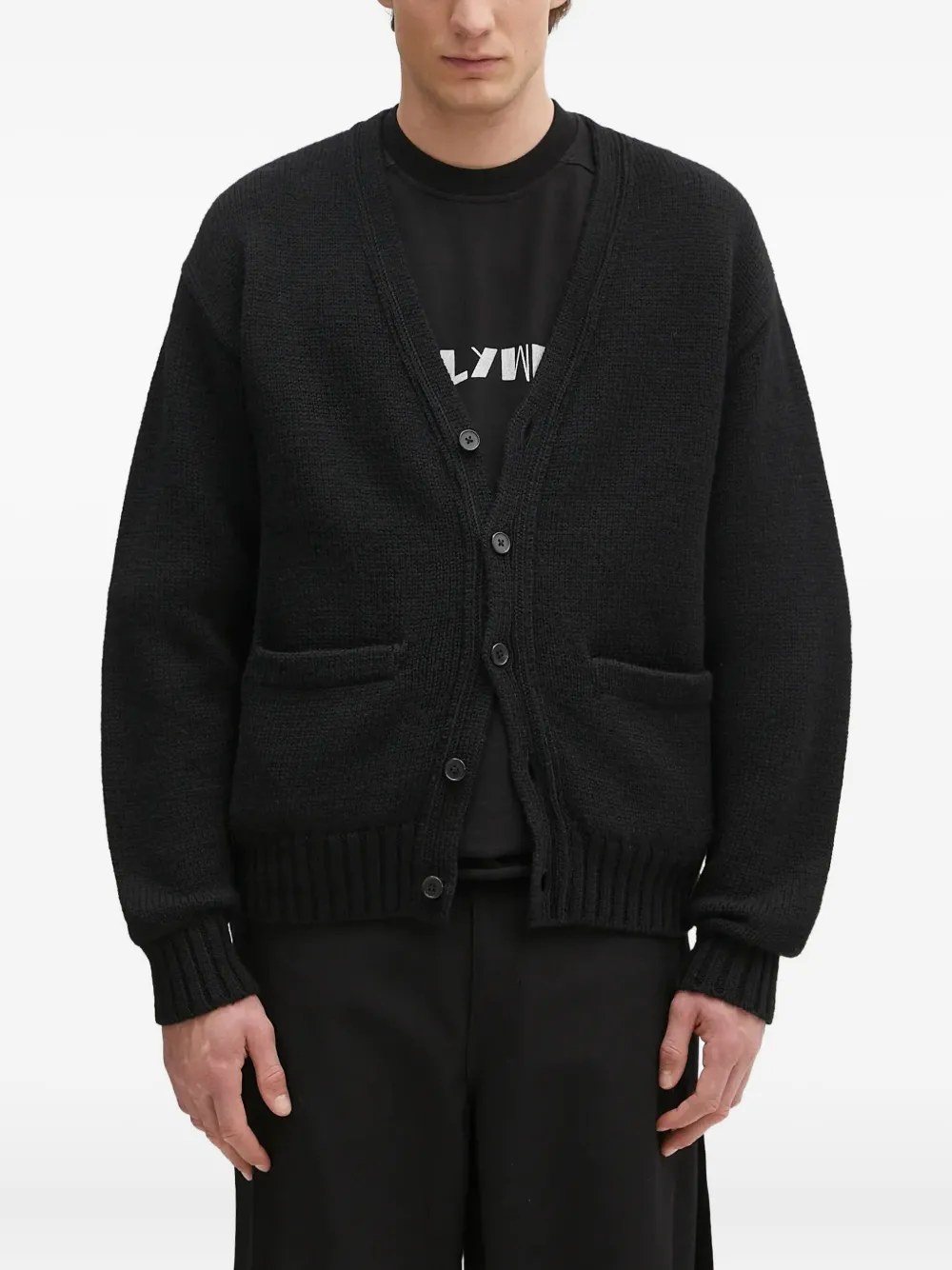 Шерстяной кардиган WACKO MARIA, черный
Шерстяной кардиган WACKO MARIA, черный