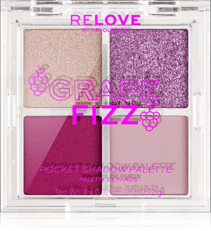Палитра теней для век Revolution Relove Pocket Palette, Grape Fizz 4× 0,72 g
Палитра теней для век Revolution Relove Pocket Palette, Grape Fizz 4× 0,72 g