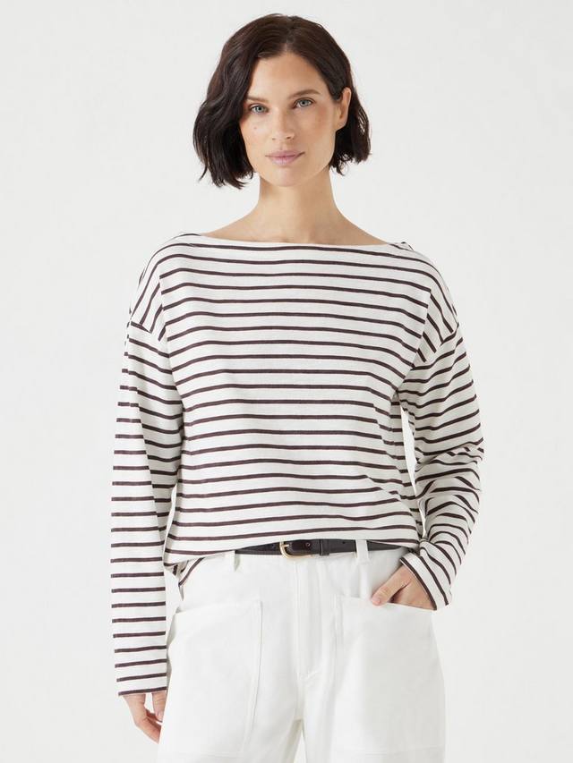 Топ с разрезом на шее в полоску HUSH, цвет White/Brown
Топ с разрезом на шее в полоску HUSH, цвет White/Brown