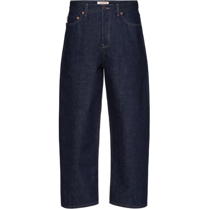 Джинсы укороченные с логотипом Valentino, синий
Джинсы укороченные с логотипом Valentino, синий