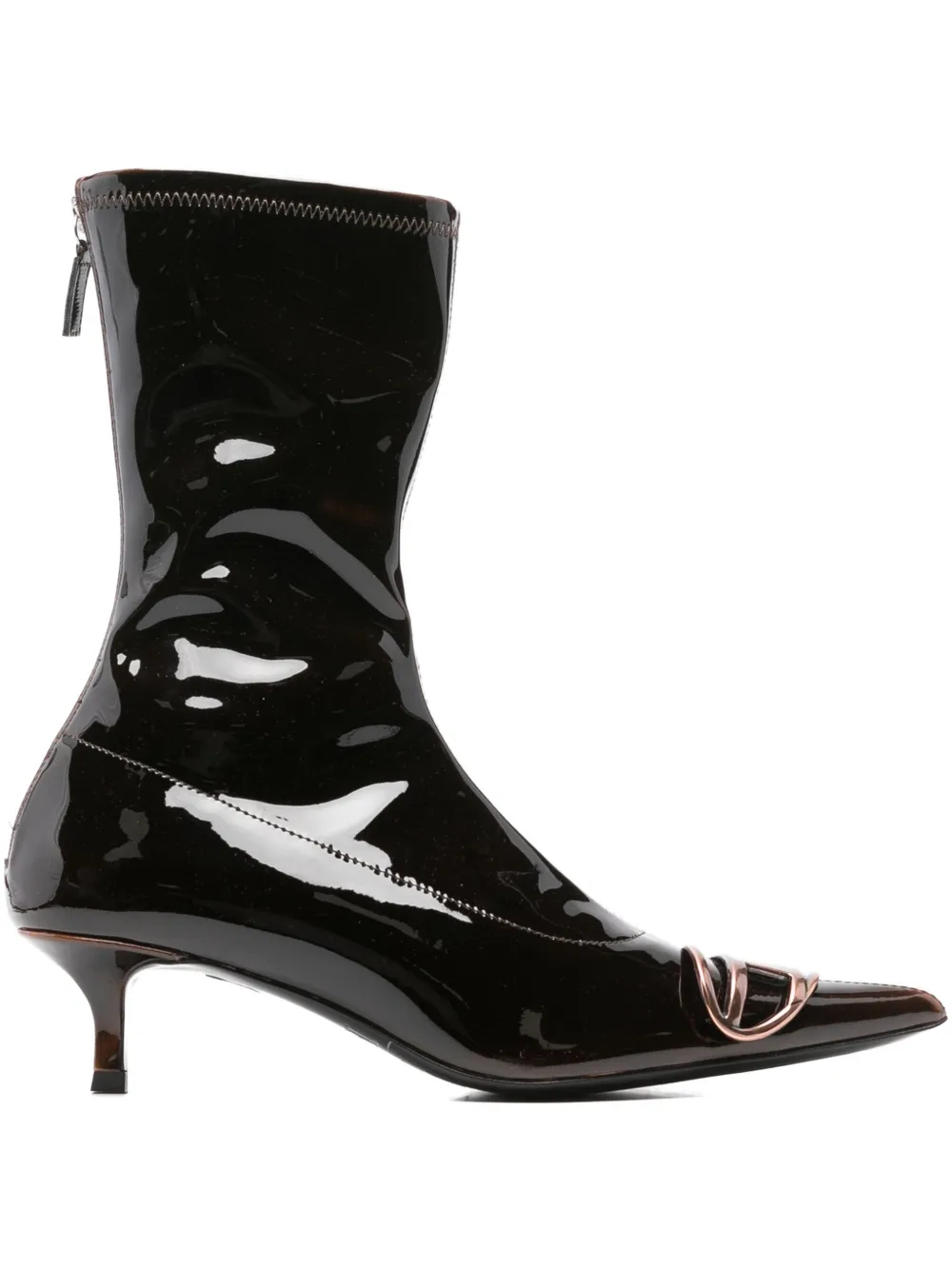 Ботильоны на каблуке с логотипной бляшкой Diesel, красный
Ботильоны на каблуке с логотипной бляшкой Diesel, красный