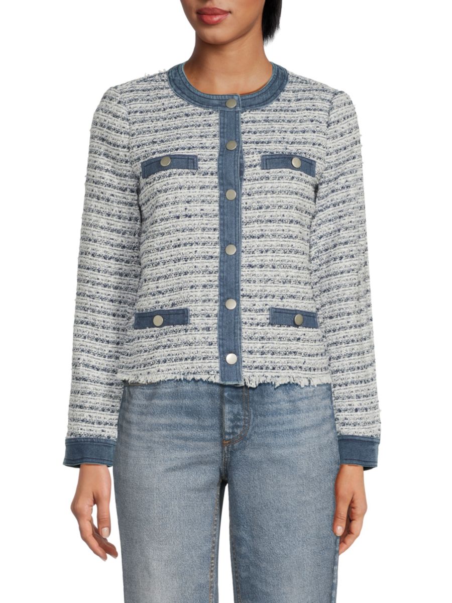 Твидовый пиджак в стиле микс-медиа Ecru, цвет Navy White
Твидовый пиджак в стиле микс-медиа Ecru, цвет Navy White