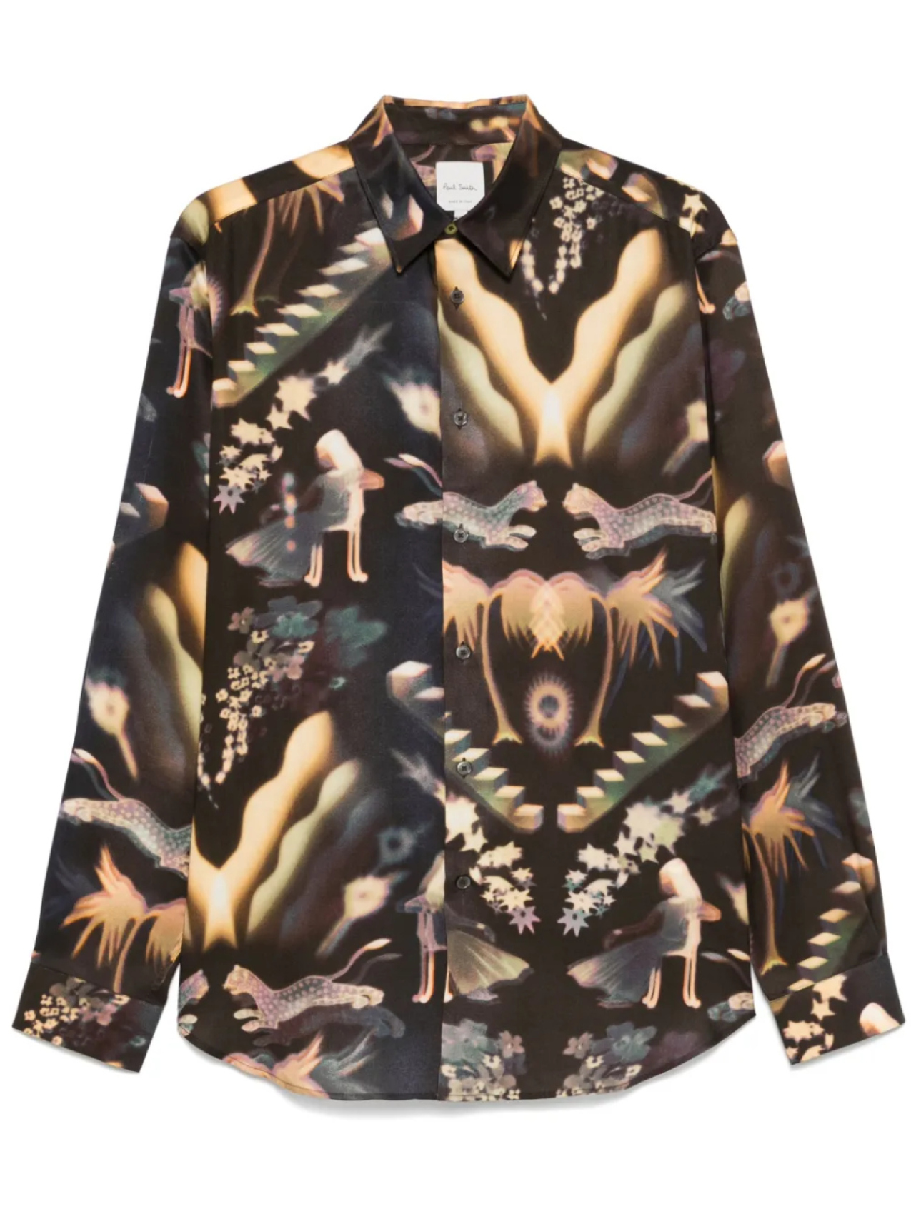 Рубашка с принтом Пола Смита Paul Smith, коричневый 
Рубашка с принтом Пола Смита Paul Smith, коричневый