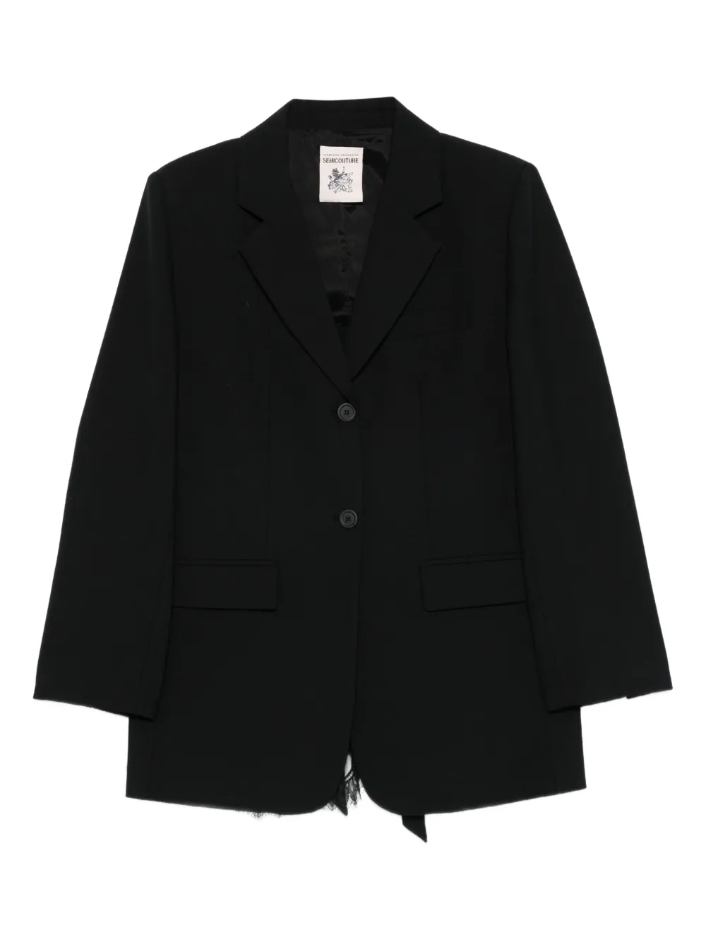 Пиджак с кружевной отделкой Semicouture, черный
Пиджак с кружевной отделкой Semicouture, черный