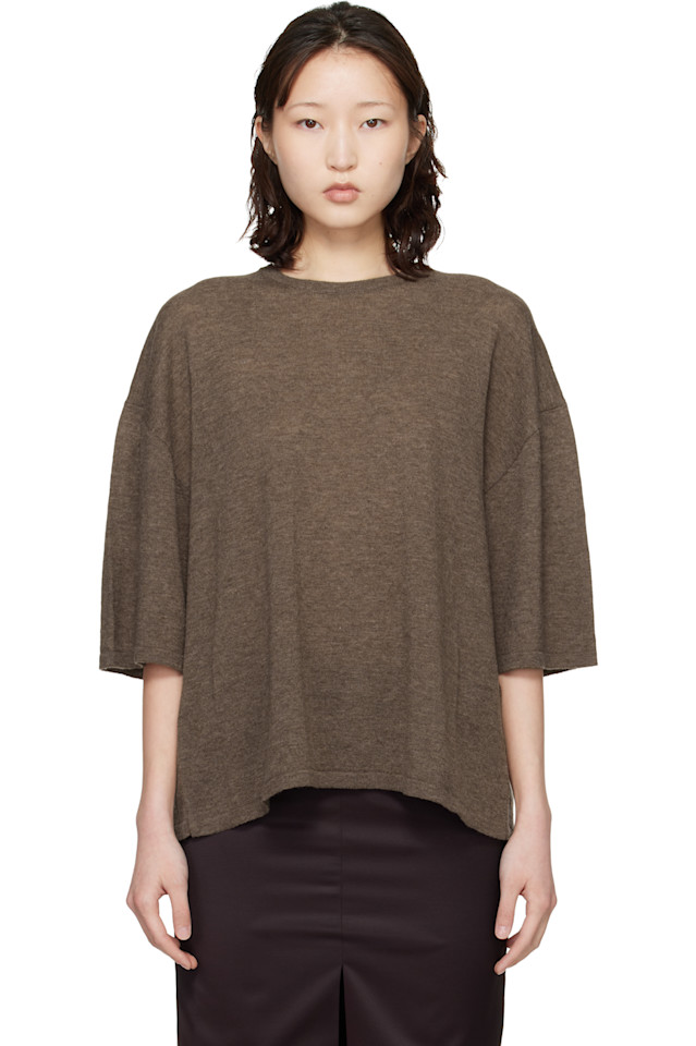 Cordera Деревянная футболка оверсайз из мериносовой шерсти коричневого цвета
Cordera Деревянная футболка оверсайз из мериносовой шерсти коричневого цвета