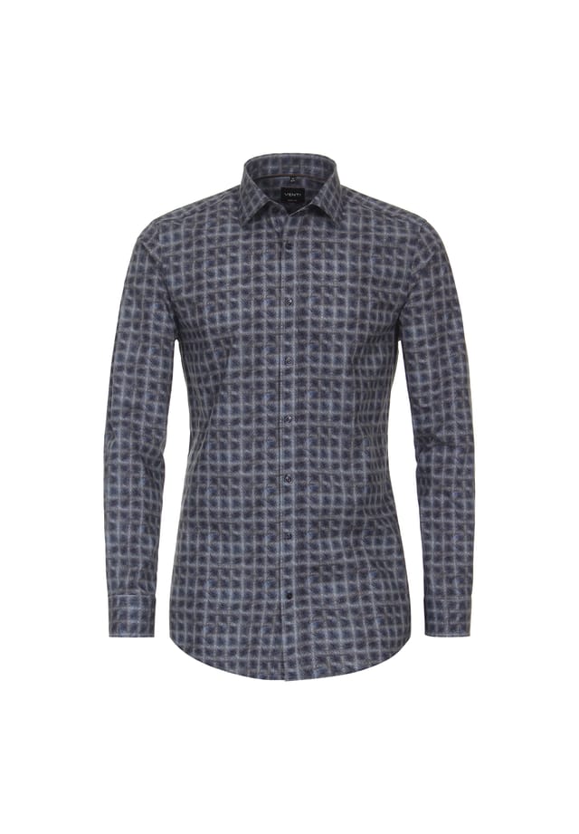 Рубашка с принтом в деловом стиле облегающая фигуру Venti, синий
Рубашка с принтом в деловом стиле облегающая фигуру Venti, синий