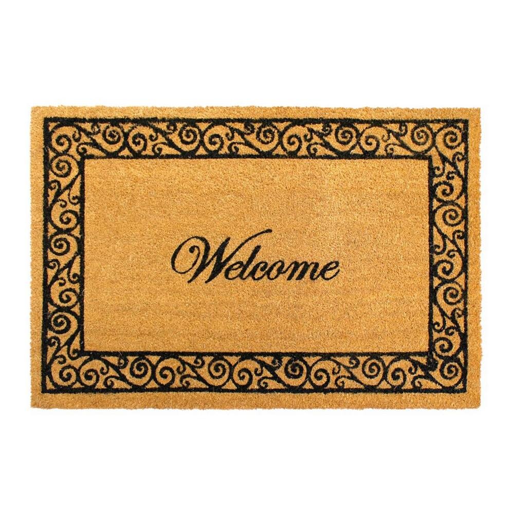 КоверSmith Natural Machine Тафтинговый коврик с прокруткой и каймой Welcome Coir Doormat RugSmith, черный
КоверSmith Natural Machine Тафтинговый коврик с прокруткой и каймой Welcome Coir Doormat RugSmith, черный