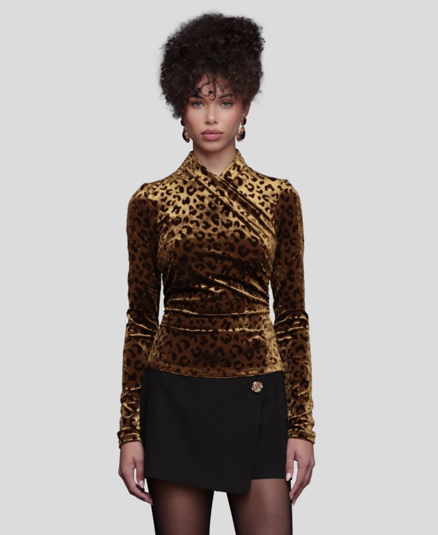 Женская блузка с запахом и длинными рукавами Avec Les Filles, Burnout Leopard
Женская блузка с запахом и длинными рукавами Avec Les Filles, Burnout Leopard