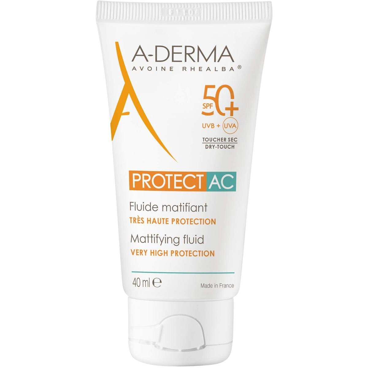 Pierre Fabre, A-Derma Protect AC, матирующий флюид, очень высокая защита, SPF 50+, 40 мл
Pierre Fabre, A-Derma Protect AC, матирующий флюид, очень высокая защита, SPF 50+, 40 мл