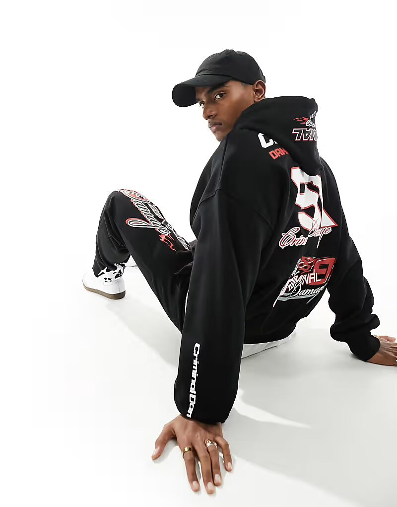 Толстовка Criminal Damage с толстовкой тяжелого кроя с гоночной графикой черного цвета
Толстовка Criminal Damage с толстовкой тяжелого кроя с гоночной графикой черного цвета