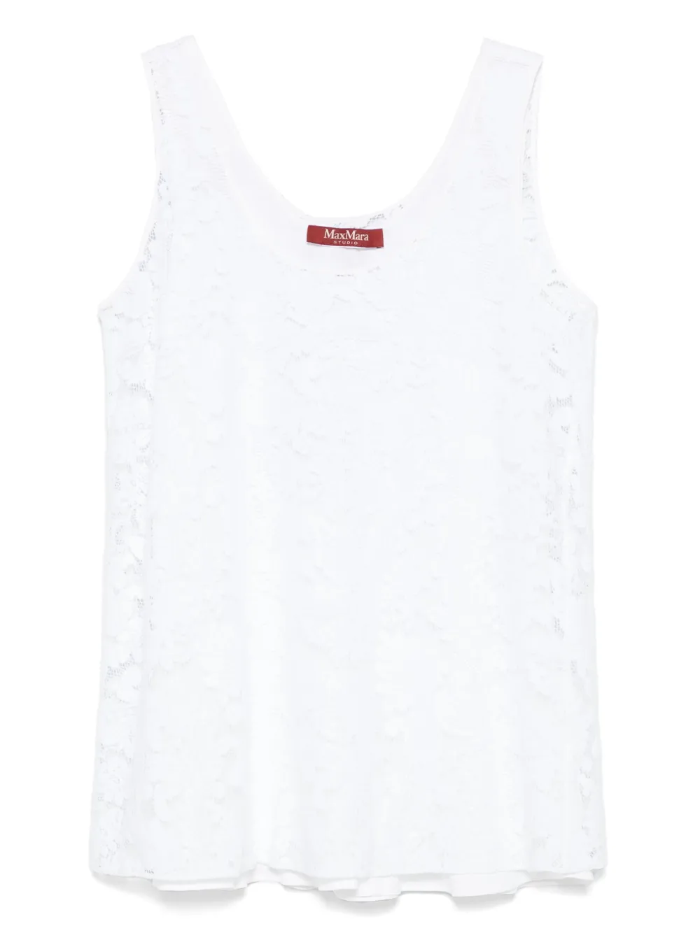 Топ с кружевной отделкой MAX MARA, белый 
Топ с кружевной отделкой MAX MARA, белый