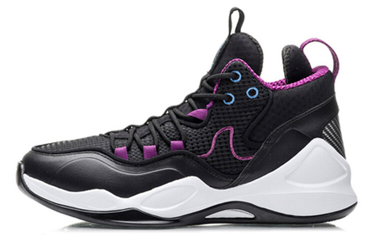 Баскетбольные кроссовки мужские среднего размера черные/фиолетовые Lining
Баскетбольные кроссовки мужские среднего размера черные/фиолетовые Lining