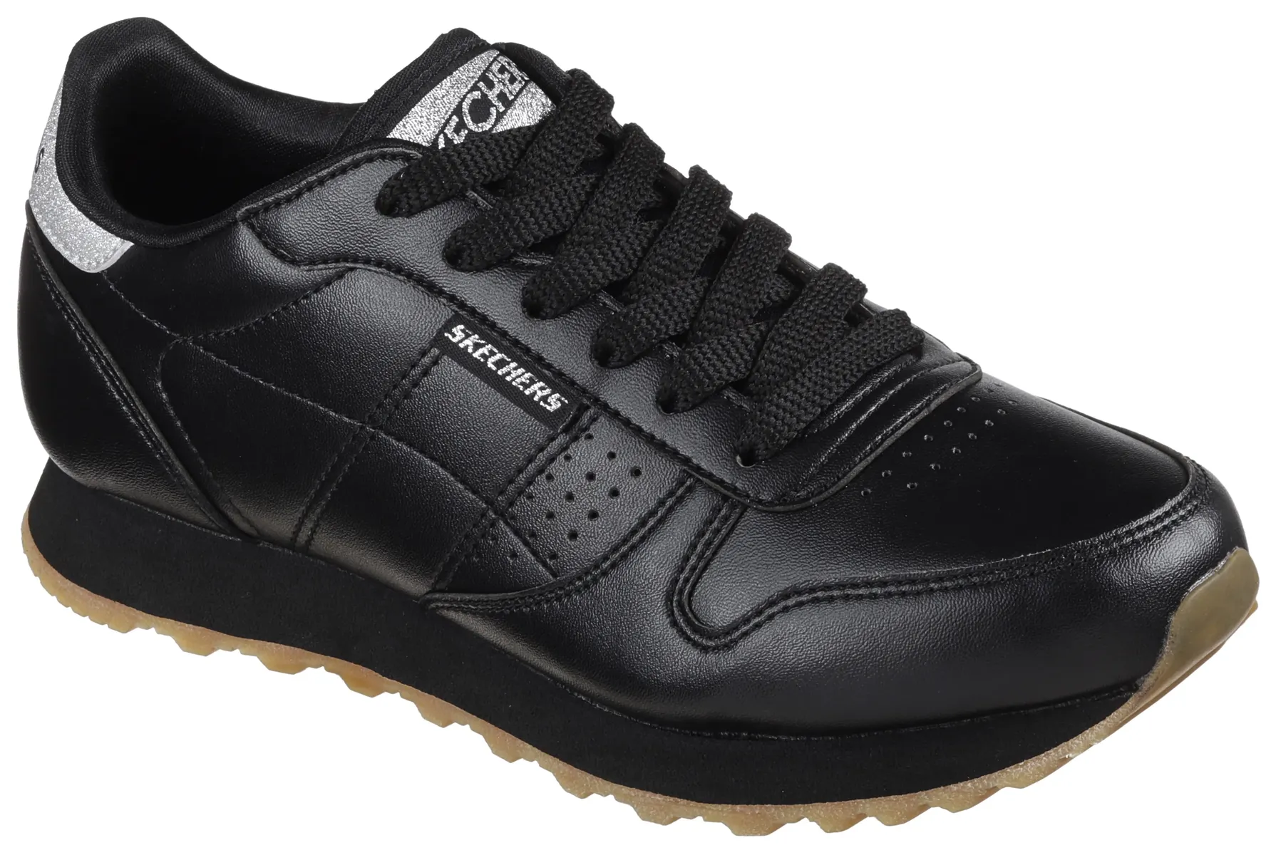 Кроссовки Skechers "OG 85 - OLD SCHOOL COOL vegan", с блестками, повседневная обувь, полуботинки, туфли на шнуровке, черный
Кроссовки Skechers "OG 85 - OLD SCHOOL COOL vegan", с блестками, повседневная обувь, полуботинки, туфли на шнуровке, черный