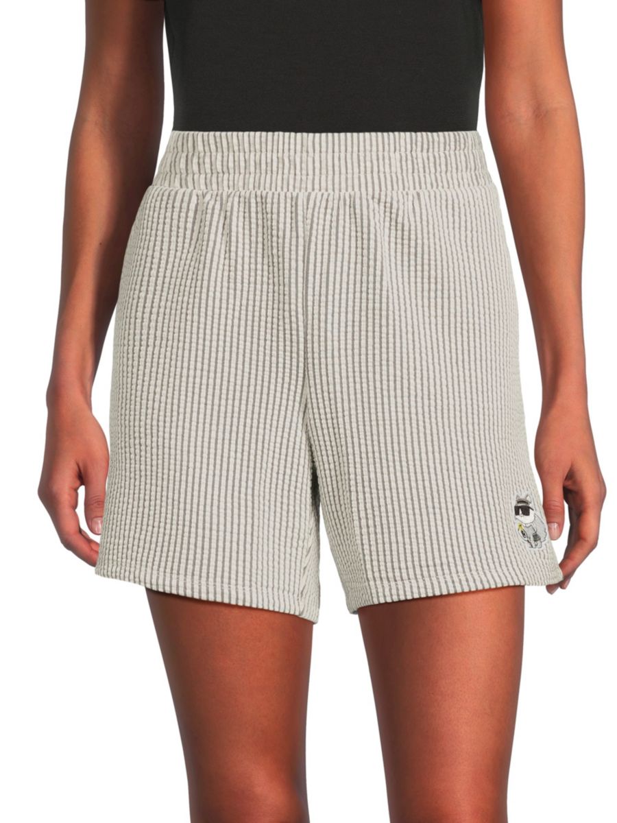 Полосатые шорты из сирсакера Karl Lagerfeld Paris, цвет Black Multicolor
Полосатые шорты из сирсакера Karl Lagerfeld Paris, цвет Black Multicolor