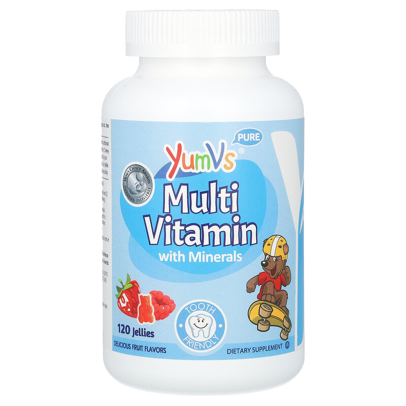 YumVs, мультивитамины с минералами, фруктовый вкус, 120 желейных конфет
YumVs, мультивитамины с минералами, фруктовый вкус, 120 желейных конфет