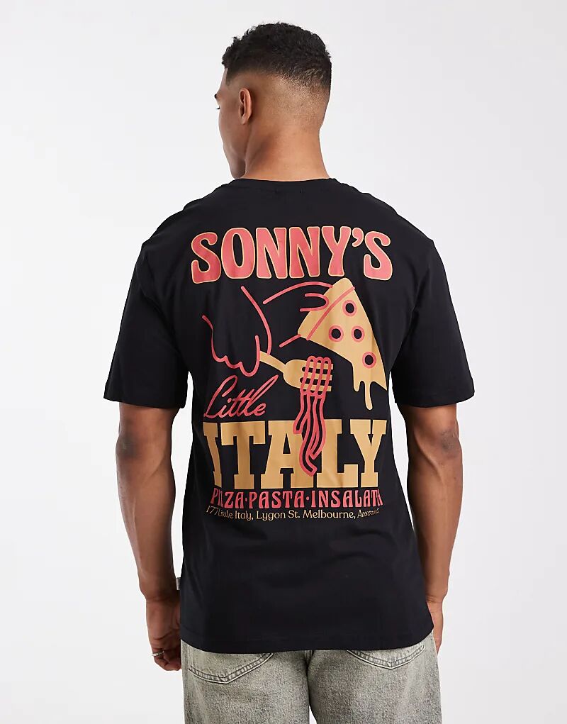 Футболка свободного кроя ONLY & SONS с принтом пиццы Сонни на спине, черного цвета
Футболка свободного кроя ONLY & SONS с принтом пиццы Сонни на спине, черного цвета