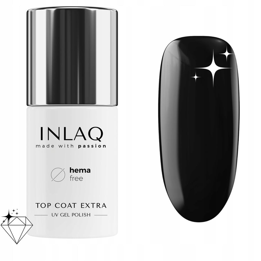 INLAQ Top Hybrid Glossy No Wipe Top Coat Extra 6 мл HEMA Free 
INLAQ Top Hybrid Glossy No Wipe Top Coat Extra 6 мл HEMA Free