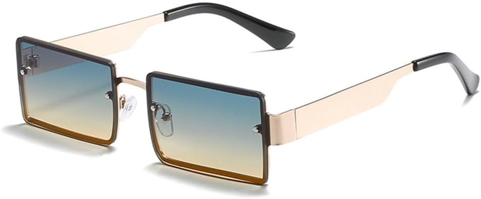 Модные прямоугольные солнцезащитные очки без оправы для женщин и мужчин, градиентные солнцезащитные очки, классические женские очки с защитой от УФ-излучения UV400 MTZJH, Golden Green Tea
Модные прямоугольные солнцезащитные очки без оправы для женщин и мужчин, градиентные солнцезащитные очки, классические женские очки с защитой от УФ-излучения UV400 MTZJH, Golden Green Tea