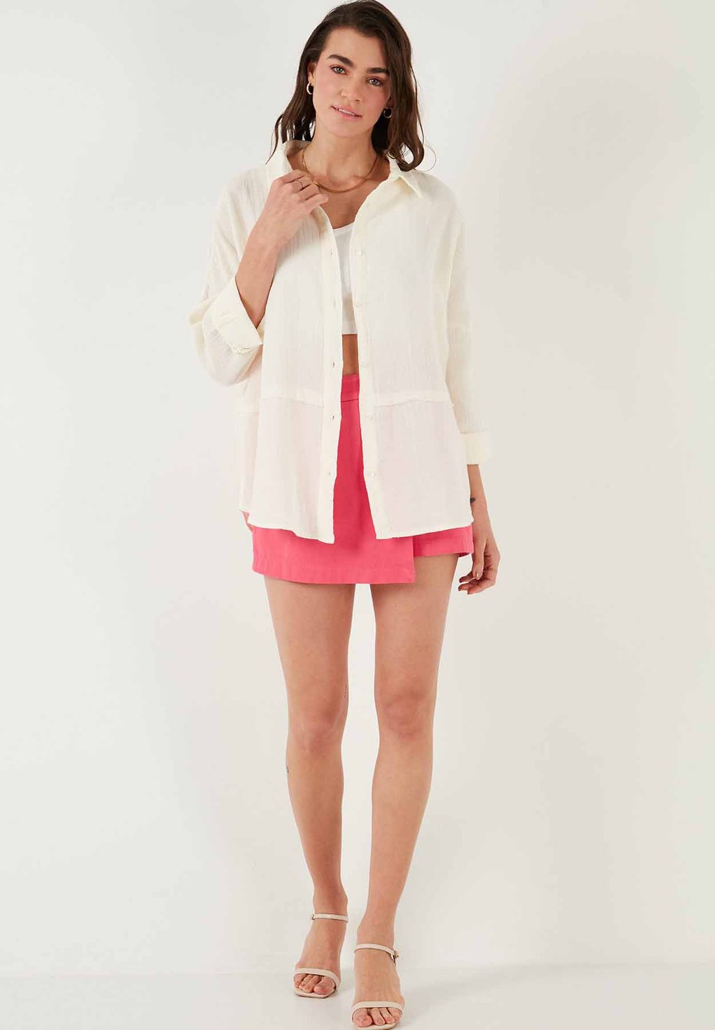 Блузка на пуговицах LELA, бежевый
Блузка на пуговицах LELA, бежевый