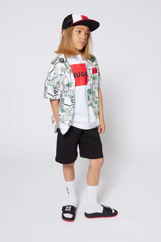 Детская хлопковая футболка Hugo, белый
Детская хлопковая футболка Hugo, белый