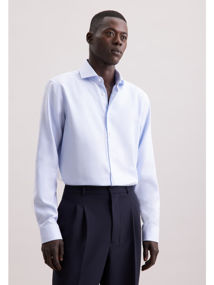 Деловая рубашка, стандартного размера, средне-синего цвета Seidensticker
Деловая рубашка, стандартного размера, средне-синего цвета Seidensticker