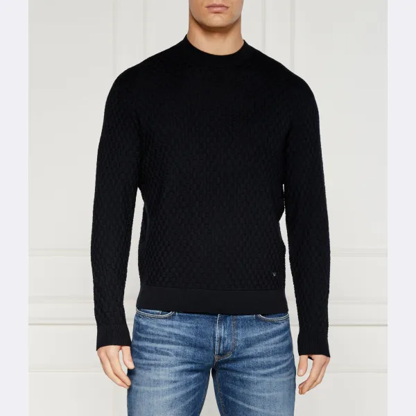 Шерстяной свитер узкого кроя Emporio Armani, синий
Шерстяной свитер узкого кроя Emporio Armani, синий