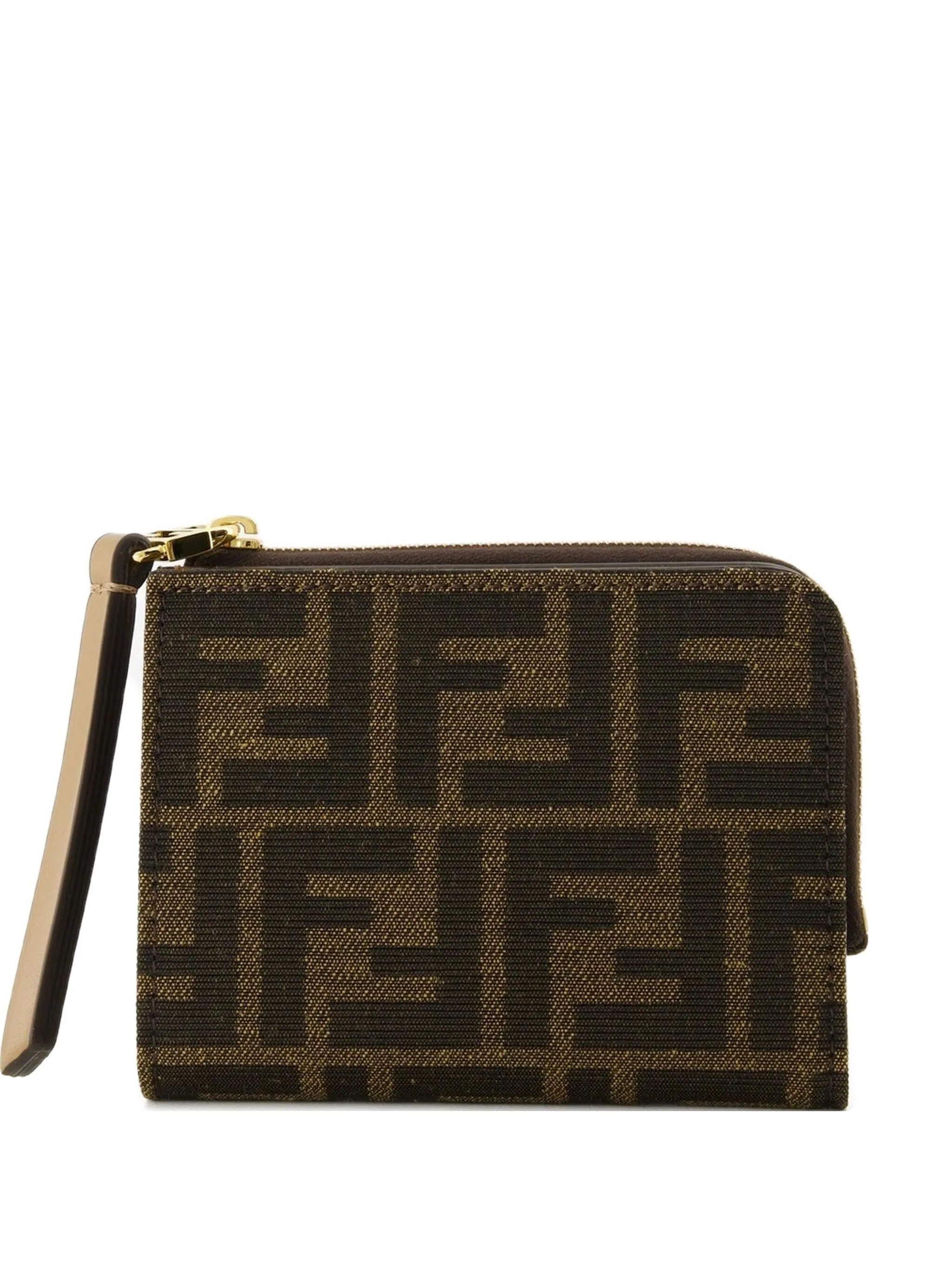 Кошелек на молнии с логотипом FF Fendi, коричневый
Кошелек на молнии с логотипом FF Fendi, коричневый