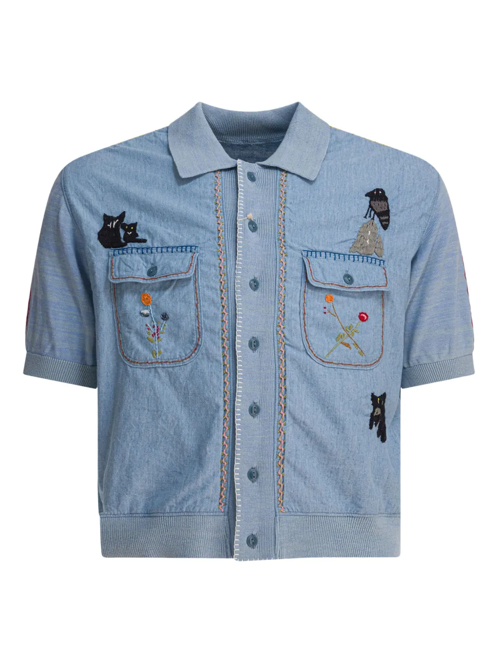 Рубашка с вышивкой KAPITAL, синий
Рубашка с вышивкой KAPITAL, синий