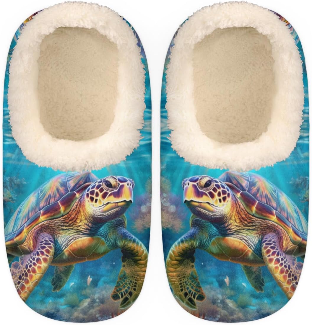 Тапочки с морской черепахой для женщин и мужчин, домашние тапочки в виде кораллового океана с носками, теплые пушистые с эффектом памяти, легкие, удобные, с закрытой задней частью и противоскользящей подошвой, размер M Bardic, Multicolor
Тапочки с морской черепахой для женщин и мужчин, домашние тапочки в виде кораллового океана с носками, теплые пушистые с эффектом памяти, легкие, удобные, с закрытой задней частью и противоскользящей подошвой, размер M Bardic, Multicolor