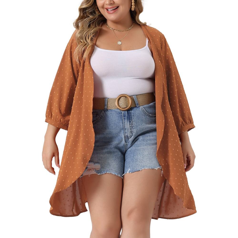 Женский кардиган больших размеров с открытым передом и рукавами 3/4 в швейцарский горошек, повседневная накидка Agnes Orinda, оранжевый
Женский кардиган больших размеров с открытым передом и рукавами 3/4 в швейцарский горошек, повседневная накидка Agnes Orinda, оранжевый