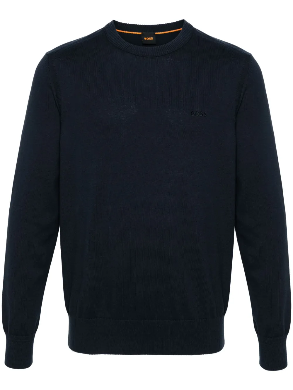 Джемпер в рубчик с вышитым логотипом BOSS, синий
Джемпер в рубчик с вышитым логотипом BOSS, синий