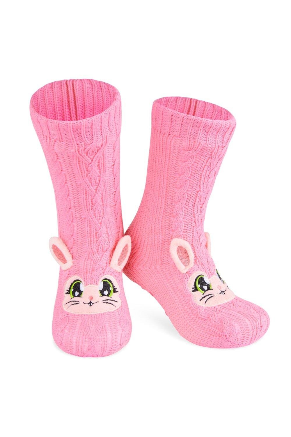 Носки-тапочки с кроликом CityComfort, розовый
Носки-тапочки с кроликом CityComfort, розовый