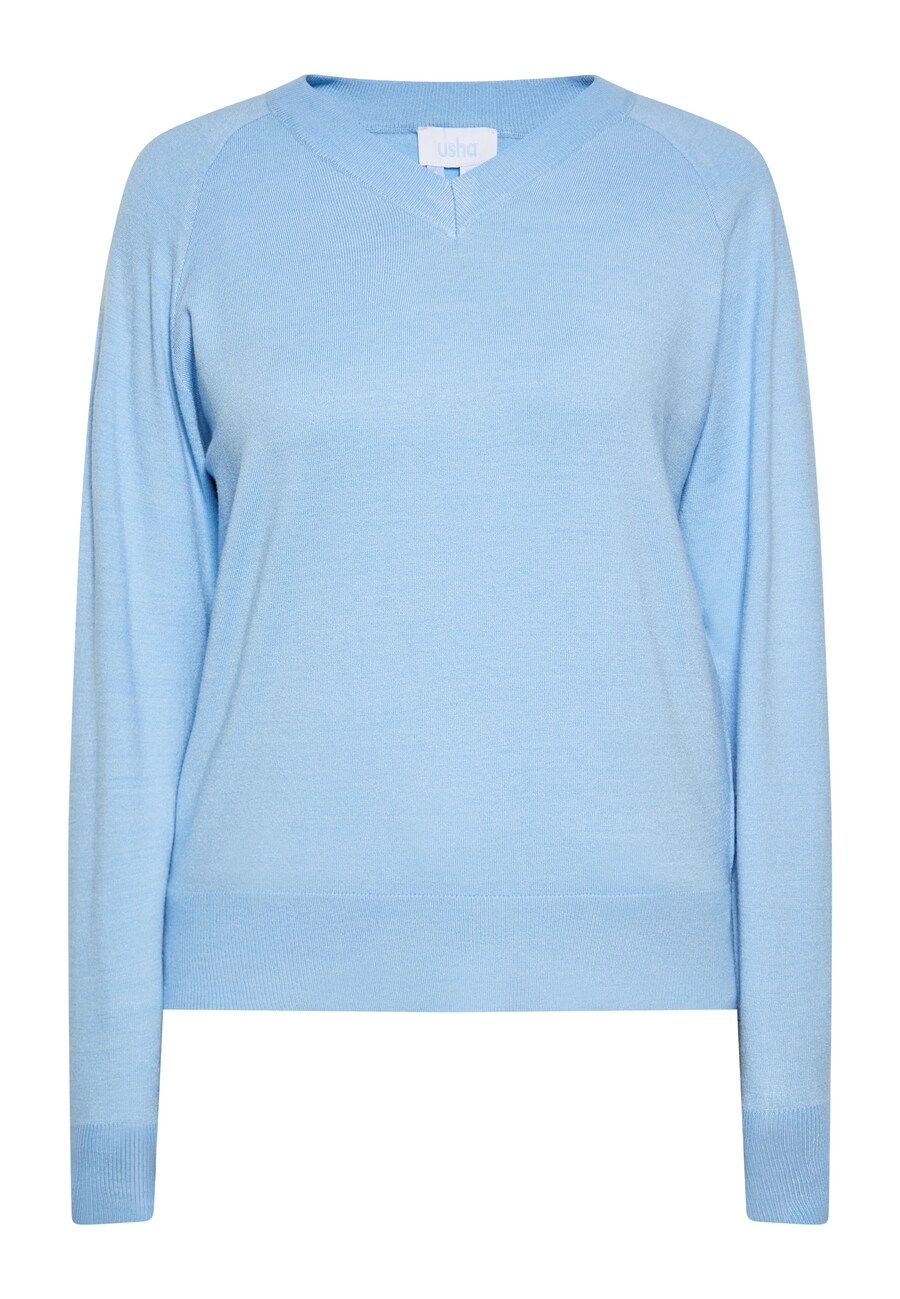 Базовый свитер usha BLUE LABEL Sweater, светло-синий 
Базовый свитер usha BLUE LABEL Sweater, светло-синий