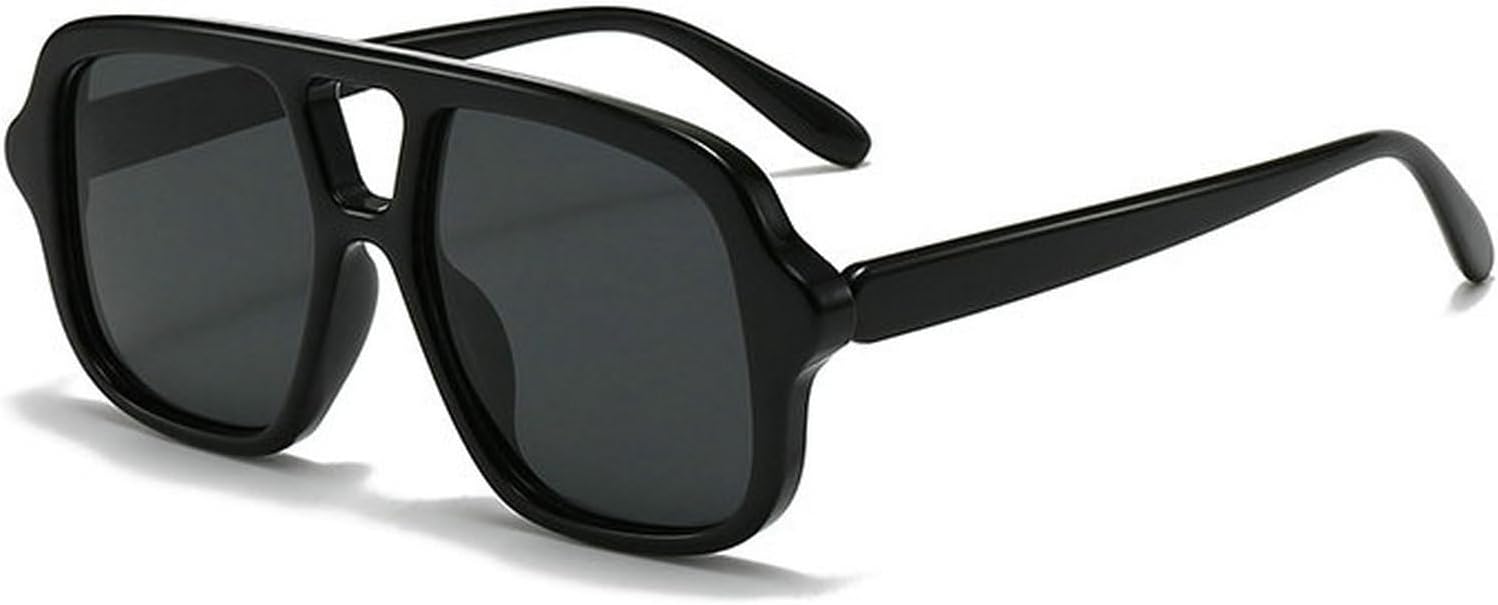 COTIA Популярные модные солнцезащитные очки с двойной перемычкой, квадратной формы, для женщин и мужчин, винтажные, панк, пилотные, модные, для активного отдыха, с защитой от УФ-излучения UV400, Black
COTIA Популярные модные солнцезащитные очки с двойной перемычкой, квадратной формы, для женщин и мужчин, винтажные, панк, пилотные, модные, для активного отдыха, с защитой от УФ-излучения UV400, Black