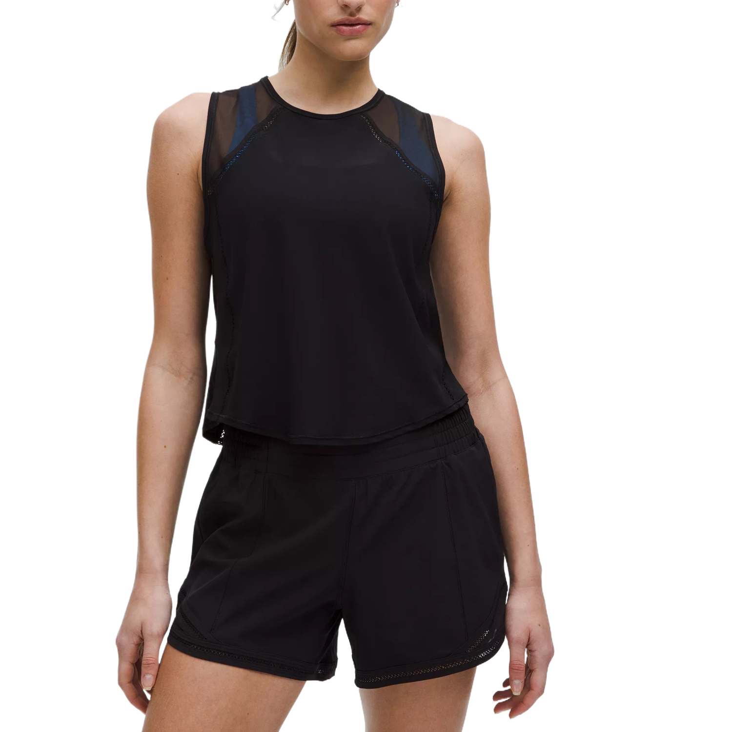 Кроп спортивная майка для женщин Lululemon, черный
Кроп спортивная майка для женщин Lululemon, черный