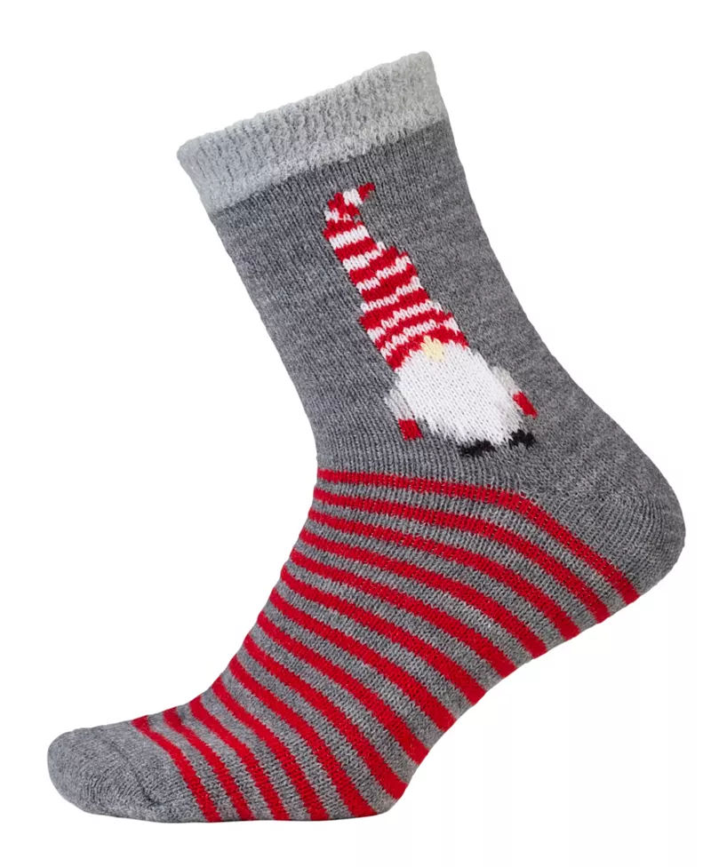 Мужские праздничные носки до щиколотки Northeast Outfitters Cozy Cabin с изображением значка, цвет Grey Gnome 
Мужские праздничные носки до щиколотки Northeast Outfitters Cozy Cabin с изображением значка, цвет Grey Gnome