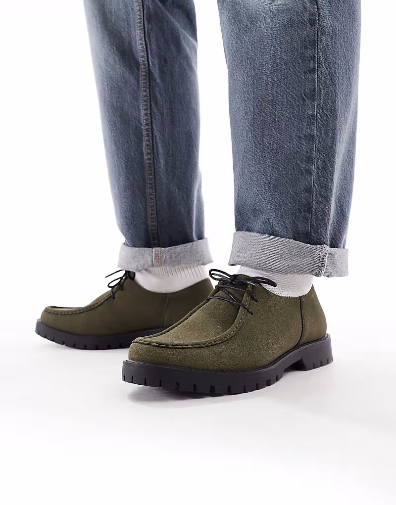 Туфли на шнуровке из искусственной замши оливкового цвета Seqwl
Туфли на шнуровке из искусственной замши оливкового цвета Seqwl