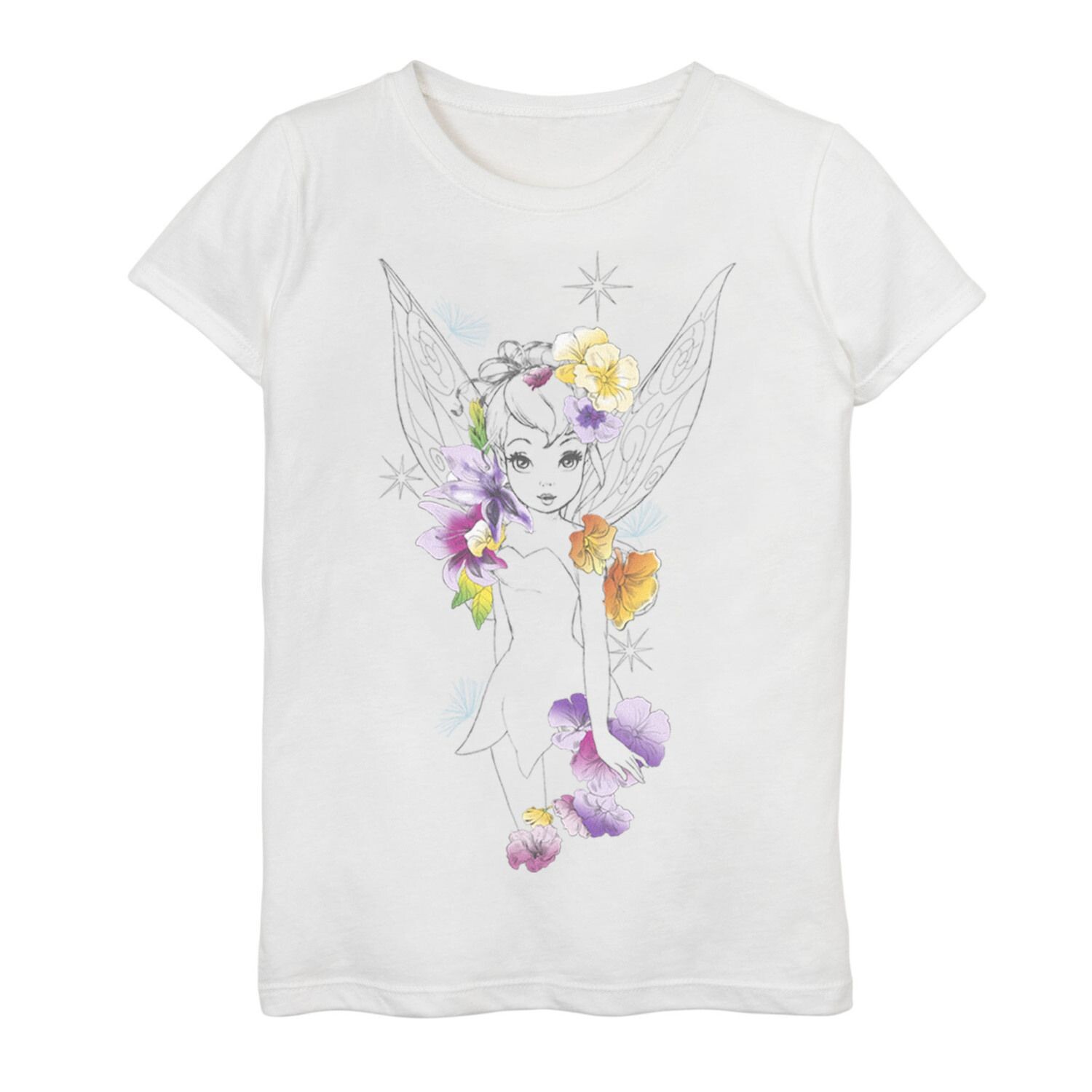 Футболка с рисунком Тинкер Белл для девочек 7–16 лет Disney's «Питер Пэн» и цветочным эскизом и портретом Disney
Футболка с рисунком Тинкер Белл для девочек 7–16 лет Disney's «Питер Пэн» и цветочным эскизом и портретом Disney
