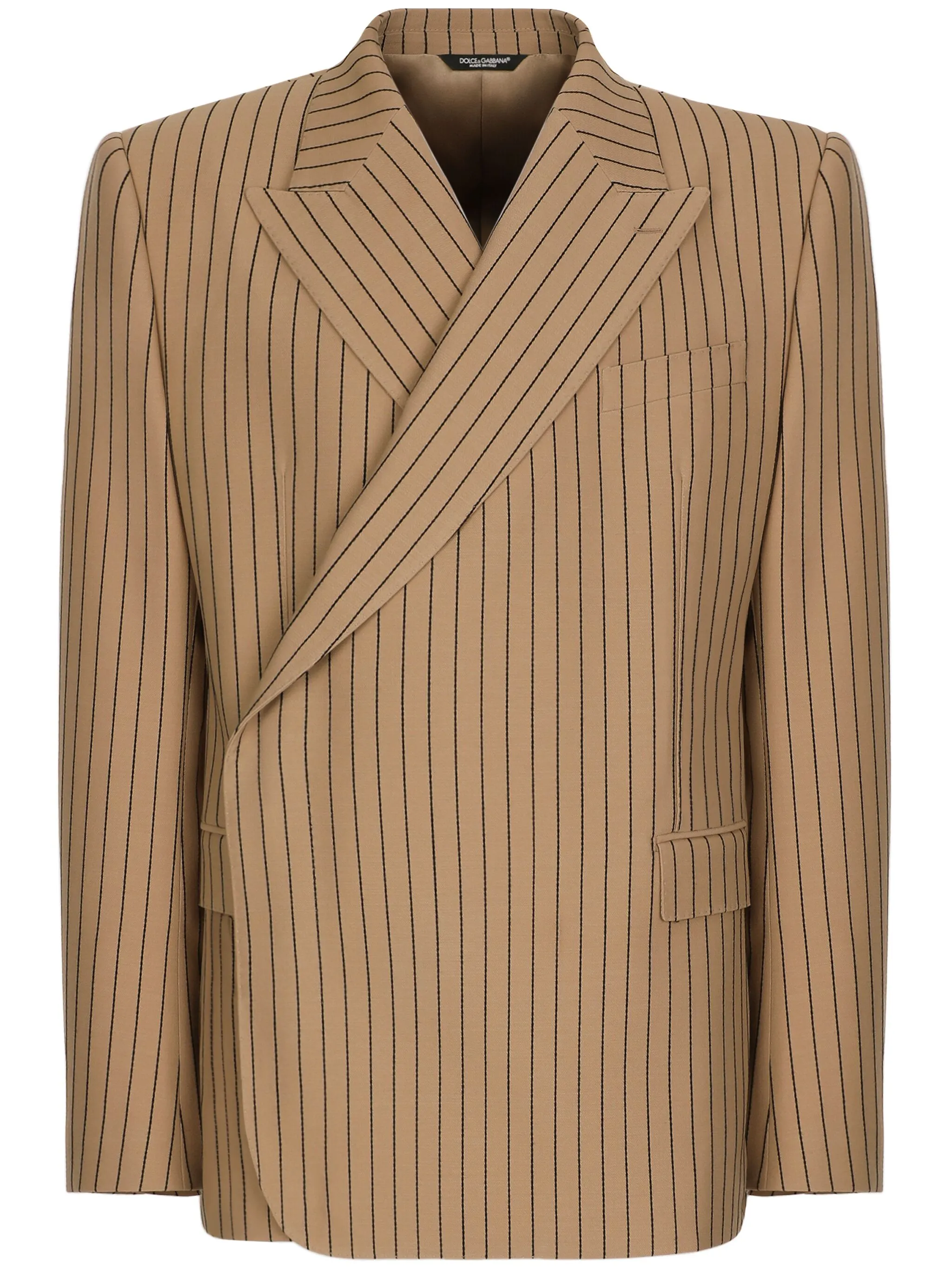 Шерстяной пиджак в тонкую полоску Dolce & Gabbana, нейтральный
Шерстяной пиджак в тонкую полоску Dolce & Gabbana, нейтральный