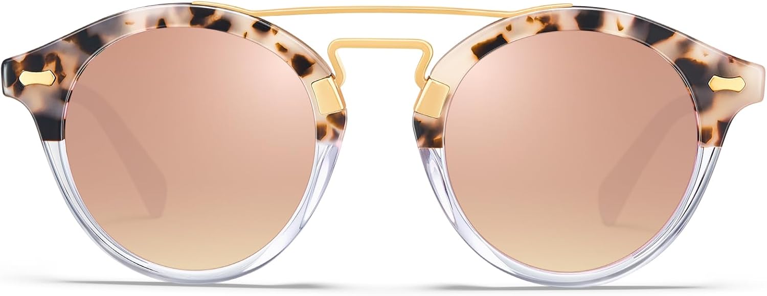 Солнцезащитные очки CARFIA Small Face Acetate Double Bridge для женщин, поляризованные, с защитой от УФ-излучения, в стиле ретро с металлическими перемычками, круглые, 7. Pink Tortoise Frame Pink Mirrored
Солнцезащитные очки CARFIA Small Face Acetate Double Bridge для женщин, поляризованные, с защитой от УФ-излучения, в стиле ретро с металлическими перемычками, круглые, 7. Pink Tortoise Frame Pink Mirrored