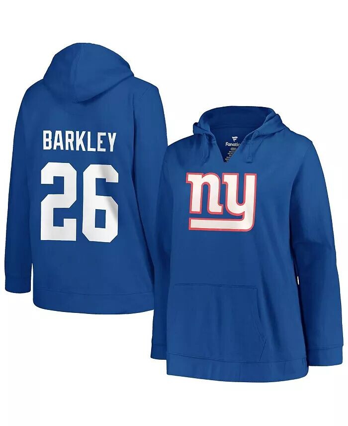 Женский пуловер с капюшоном Saquon Barkley Royal New York Giants больших размеров с именем и номером игрока Profile, синий
Женский пуловер с капюшоном Saquon Barkley Royal New York Giants больших размеров с именем и номером игрока Profile, синий