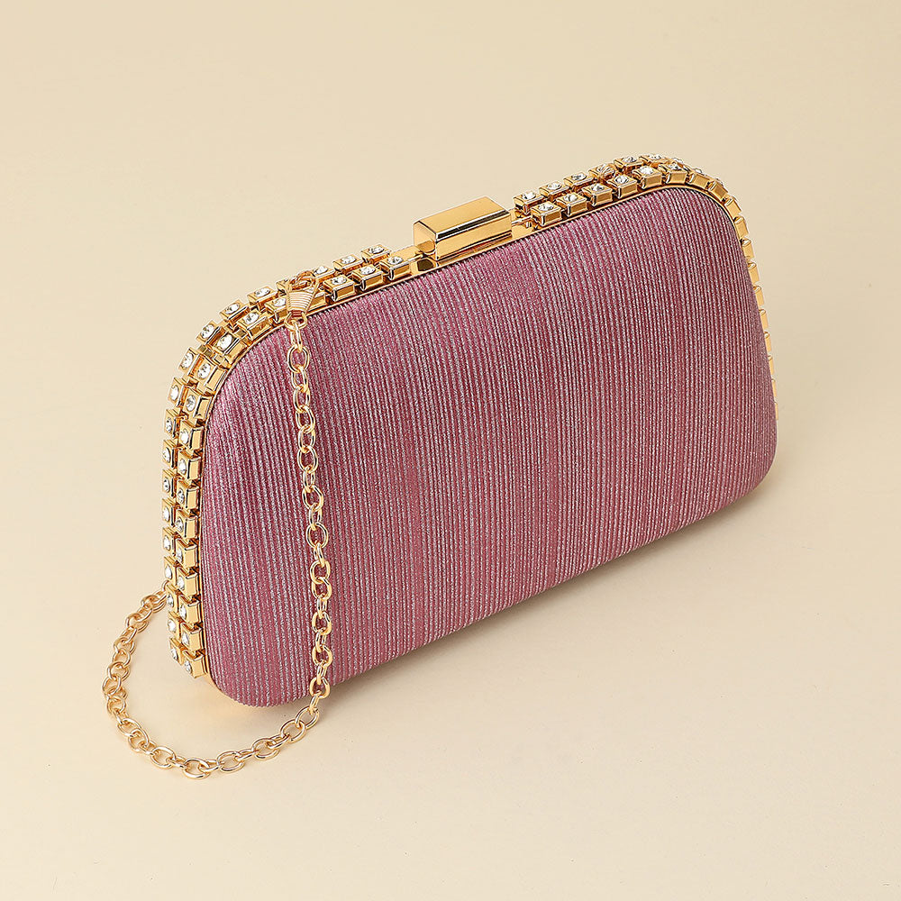 Вечерняя сумочка-клатч через плечо с отделкой стразами FASHNZFAB, фуксия
Вечерняя сумочка-клатч через плечо с отделкой стразами FASHNZFAB, фуксия