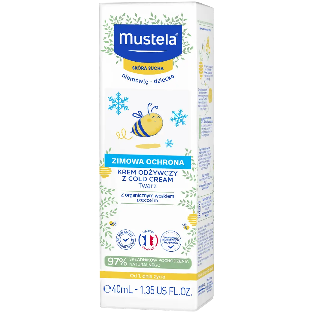 Mustela Cold Cream питательный крем для детей, 40 мл
Mustela Cold Cream питательный крем для детей, 40 мл