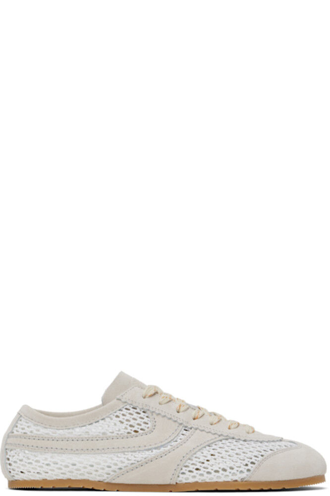 Белые и бежевые замшевые кроссовки Dries Van Noten
Белые и бежевые замшевые кроссовки Dries Van Noten