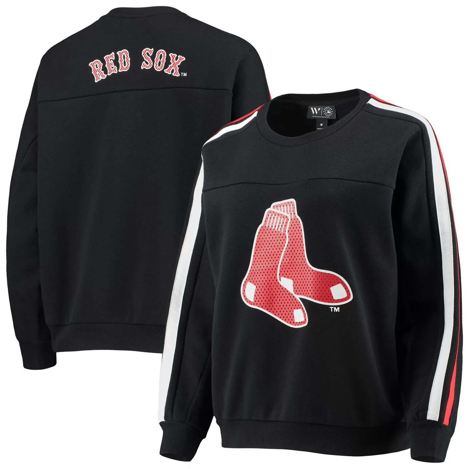 Женский черный пуловер с перфорированным логотипом The Wild Collective Boston Red Sox
Женский черный пуловер с перфорированным логотипом The Wild Collective Boston Red Sox