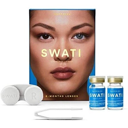 SWATI Cosmetics Сапфирово-синие цветные контактные линзы, 6 месяцев, 0,0 диоптрий, базовая кривая 8,7 мм, диаметр 14,20 мм
SWATI Cosmetics Сапфирово-синие цветные контактные линзы, 6 месяцев, 0,0 диоптрий, базовая кривая 8,7 мм, диаметр 14,20 мм
