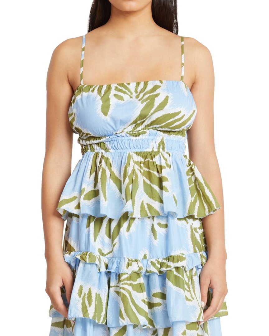 Таня Тейлор Полина Топ Tanya Taylor, синий 
Таня Тейлор Полина Топ Tanya Taylor, синий