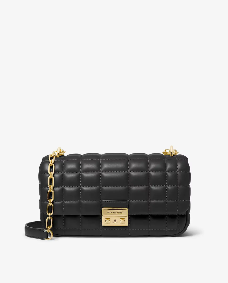 Стеганая кожаная сумка через плечо Tribeca Michael Michael Kors, черный
Стеганая кожаная сумка через плечо Tribeca Michael Michael Kors, черный