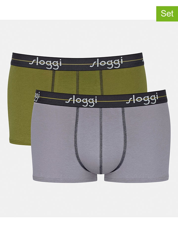 Sloggi Комплект из 2 штук: боксерские шорты зелено-серого цвета
Sloggi Комплект из 2 штук: боксерские шорты зелено-серого цвета